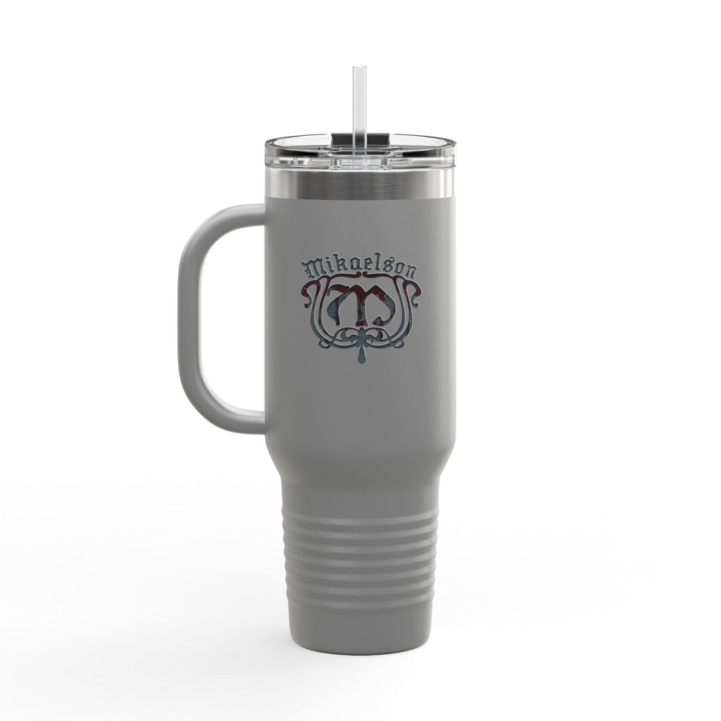 40oz Insulated Travel Mug — Custom Monogram 'Mikaelson' Stainless Tumbler