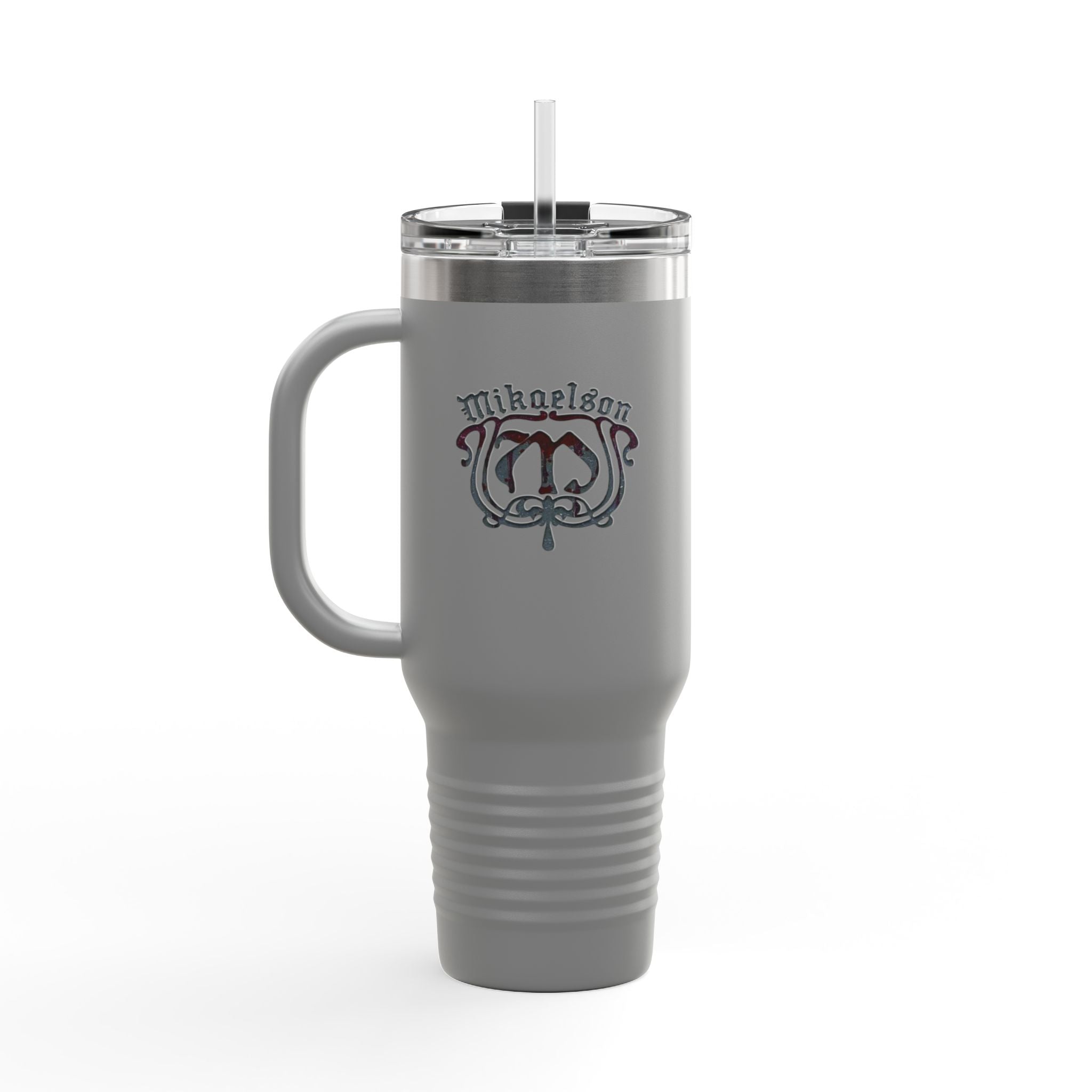 40oz Insulated Travel Mug — Custom Monogram 'Mikaelson' Stainless Tumbler