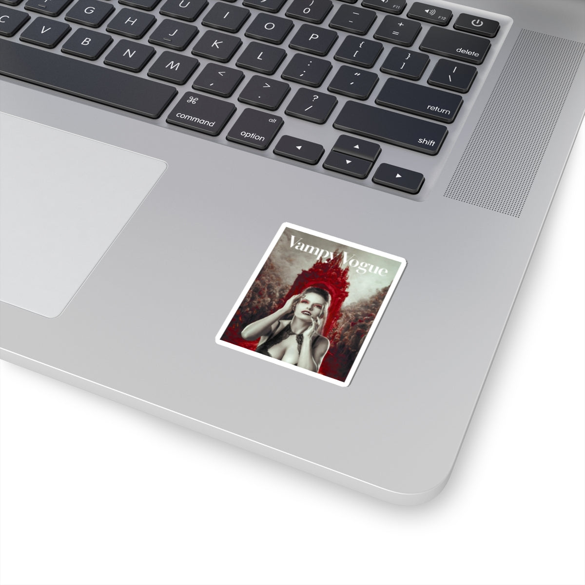 Makala Portrait — Vampy Vogue Sticker — Gothic Vampire Fashion Kiss-Cut Decal