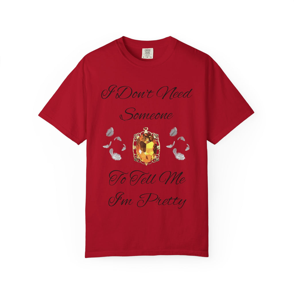 Bonnie Bennett Statement Tee — "I Don't Need Someone To Tell Me I'm Pretty" Gem Graphic Vampire Diaries