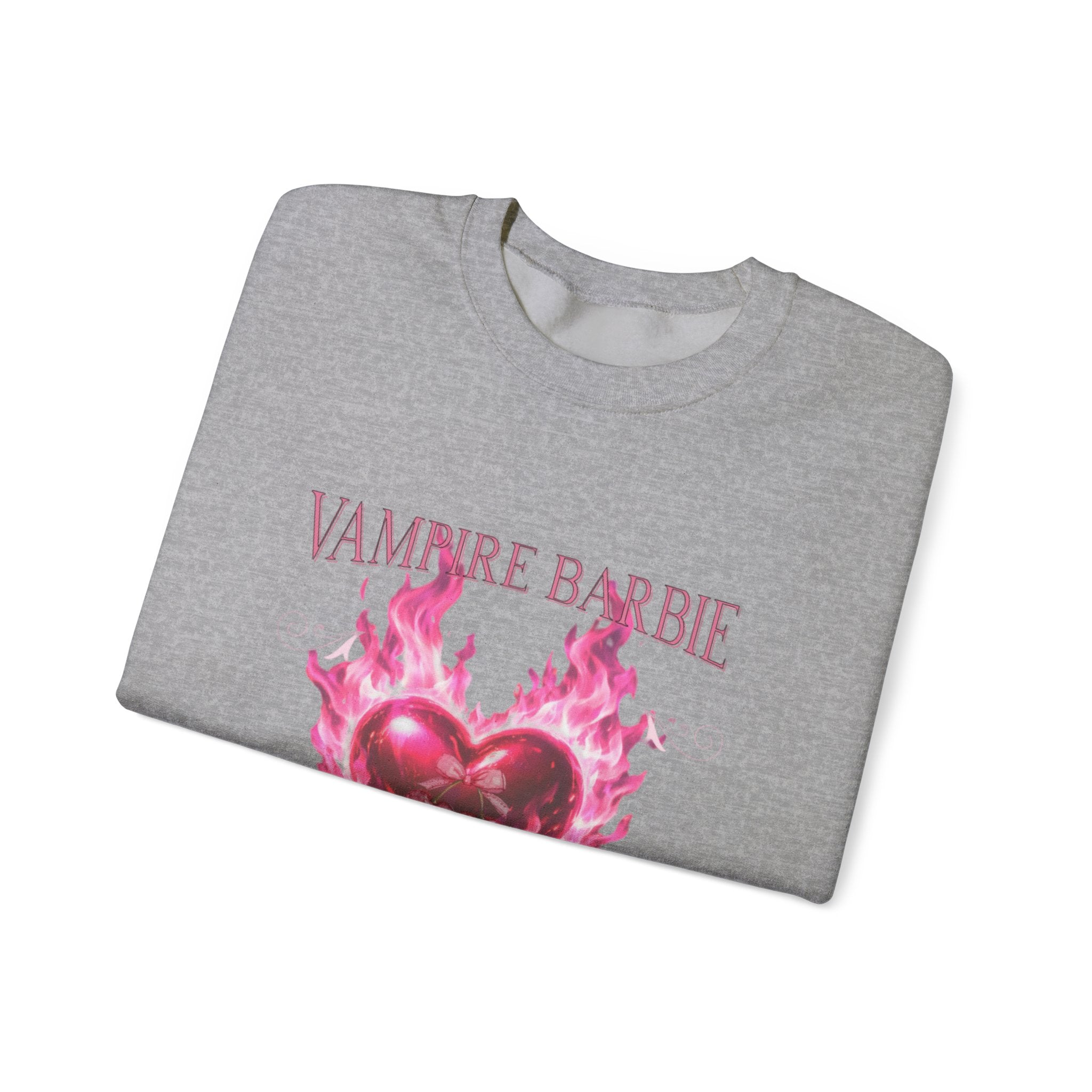 Caroline Forbes — TVD — Vampire Barbie 'I Said Burn It' Heart Sweatshirt