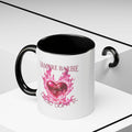 Vampire Barbie Heart Accent Coffee Mug — Pink Flaming Heart 11/15oz