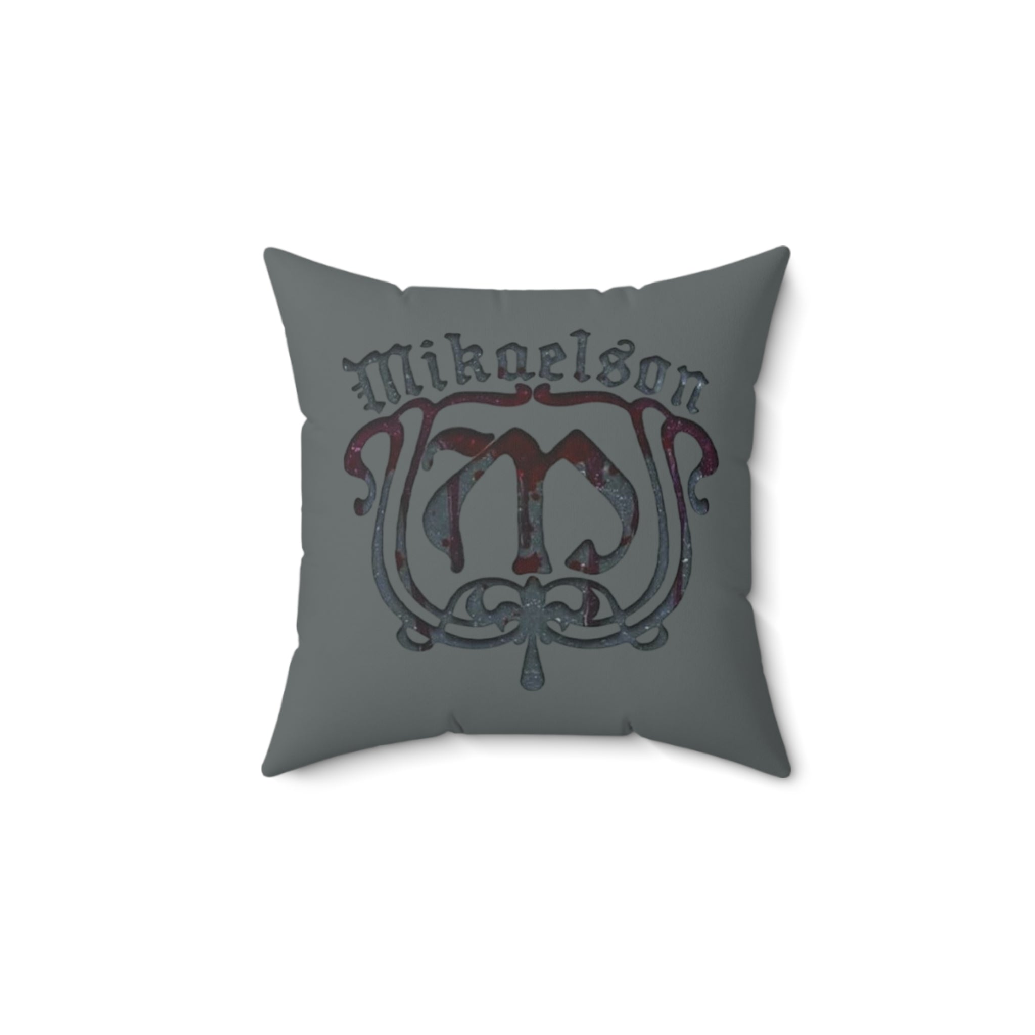 Mikaelson Family Crest Decorative Throw Pillow — Gothic Vampire Emblem Accent Pillow