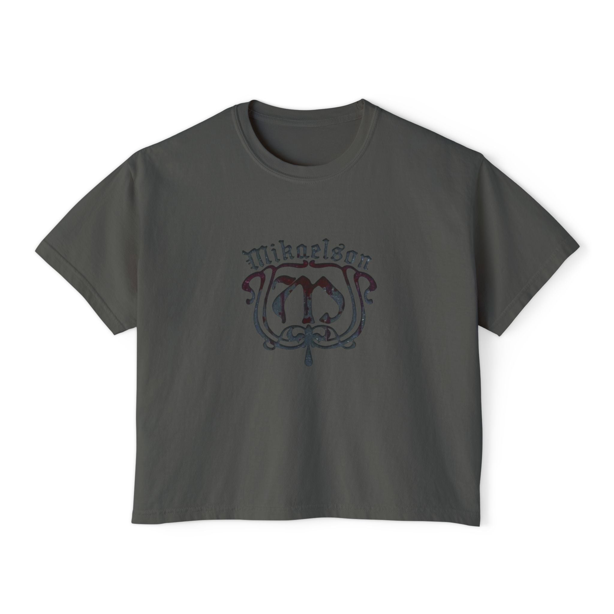 Boxy Tee — 'Mikaelson' Crest Front & "Always & Forever" Script Back