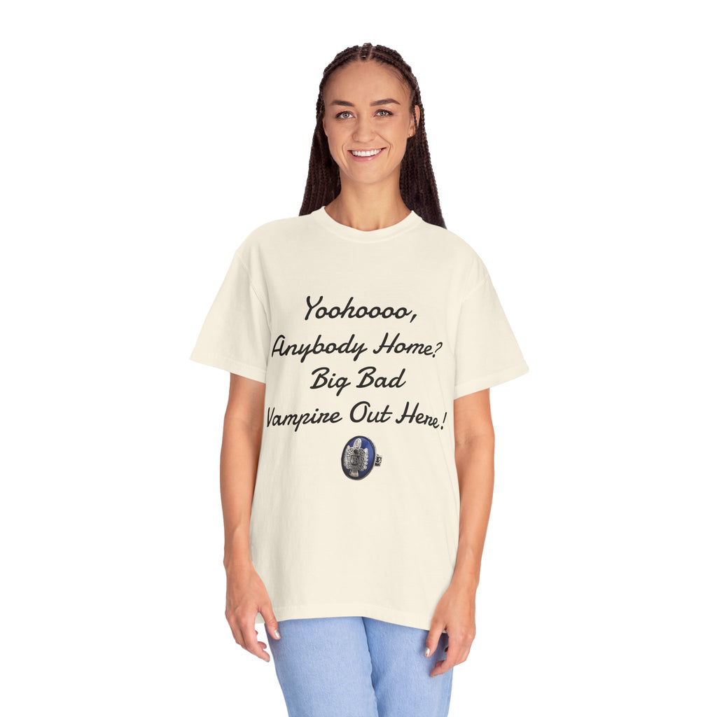 Damon Salvatore — TVD — Vampire Quote Tee — "Yoohooo, Anybody Home? Big Bad Vampire Out Here..." Shirt