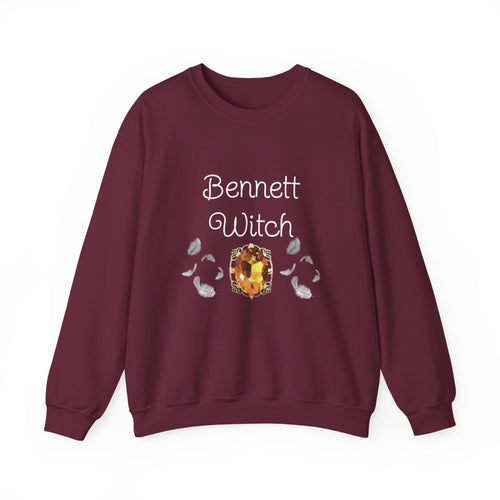 Bennett Witch — Bonnie Bennett — TVD — Gemstone Accent Crewneck Sweatshirt – Citrine Jewel Design