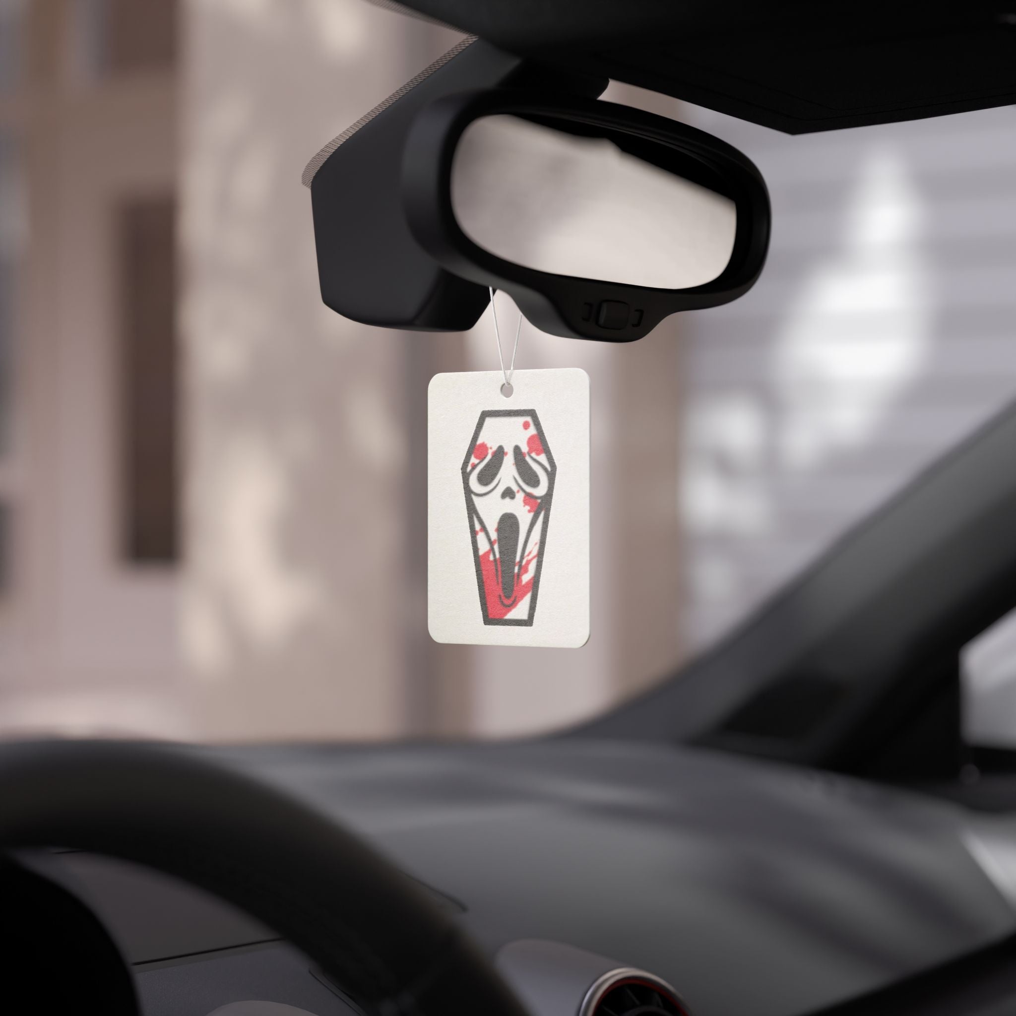 Coffin Scream Car Air Freshener — Horror Blood Drip