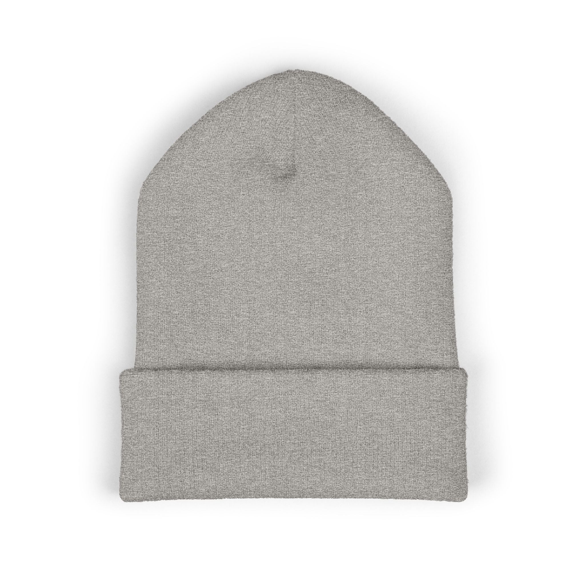 Embroidered Crow & Wildflower Beanie — Classic Cuffed Knit Hat