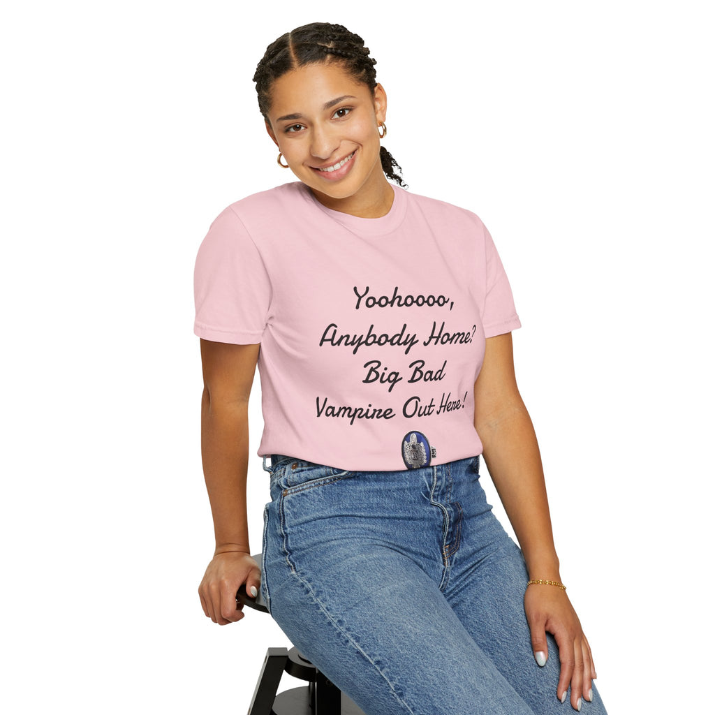 Damon Salvatore — TVD — Vampire Quote Tee — "Yoohooo, Anybody Home? Big Bad Vampire Out Here..." Shirt