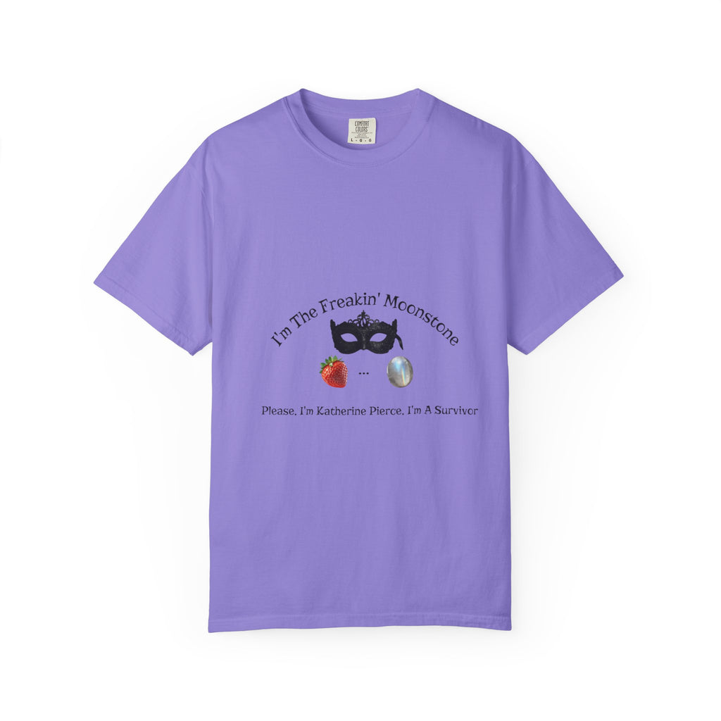 Freakin' Moonstone mask strawberry pearl graphic T-shirt