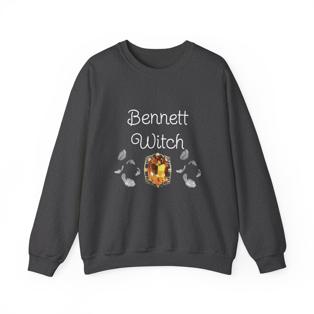 Bennett Witch — Bonnie Bennett — TVD — Gemstone Accent Crewneck Sweatshirt – Citrine Jewel Design