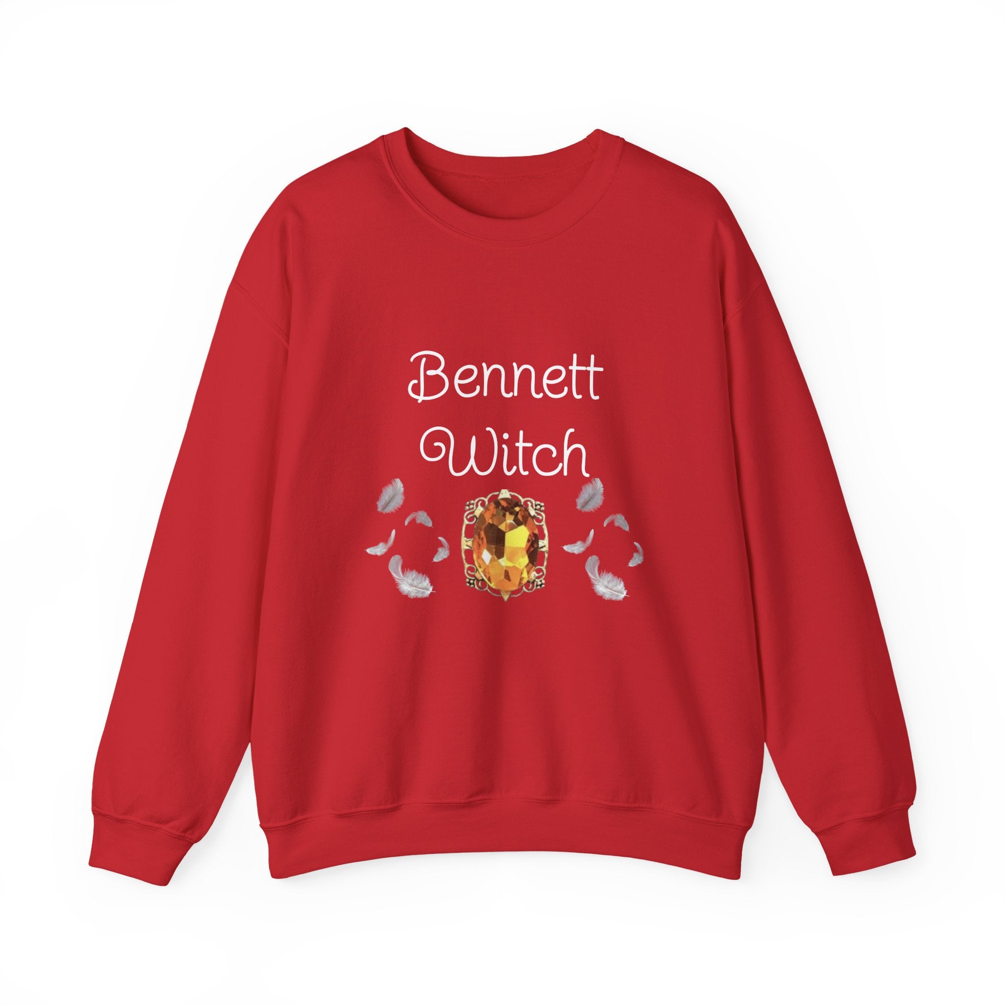 Bennett Witch — Bonnie Bennett — TVD — Gemstone Accent Crewneck Sweatshirt – Citrine Jewel Design