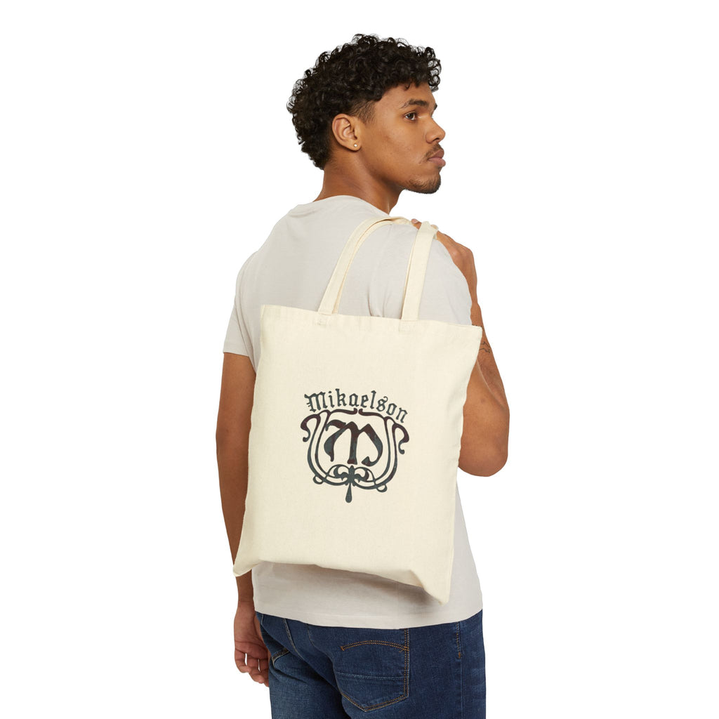Personalized Monogram Tote Bag - 'Mikaelson' Vintage Crest Canvas Tote
