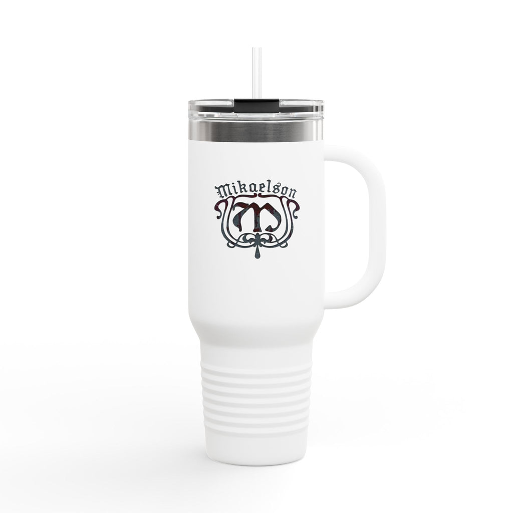 40oz Insulated Travel Mug — Custom Monogram 'Mikaelson' Stainless Tumbler