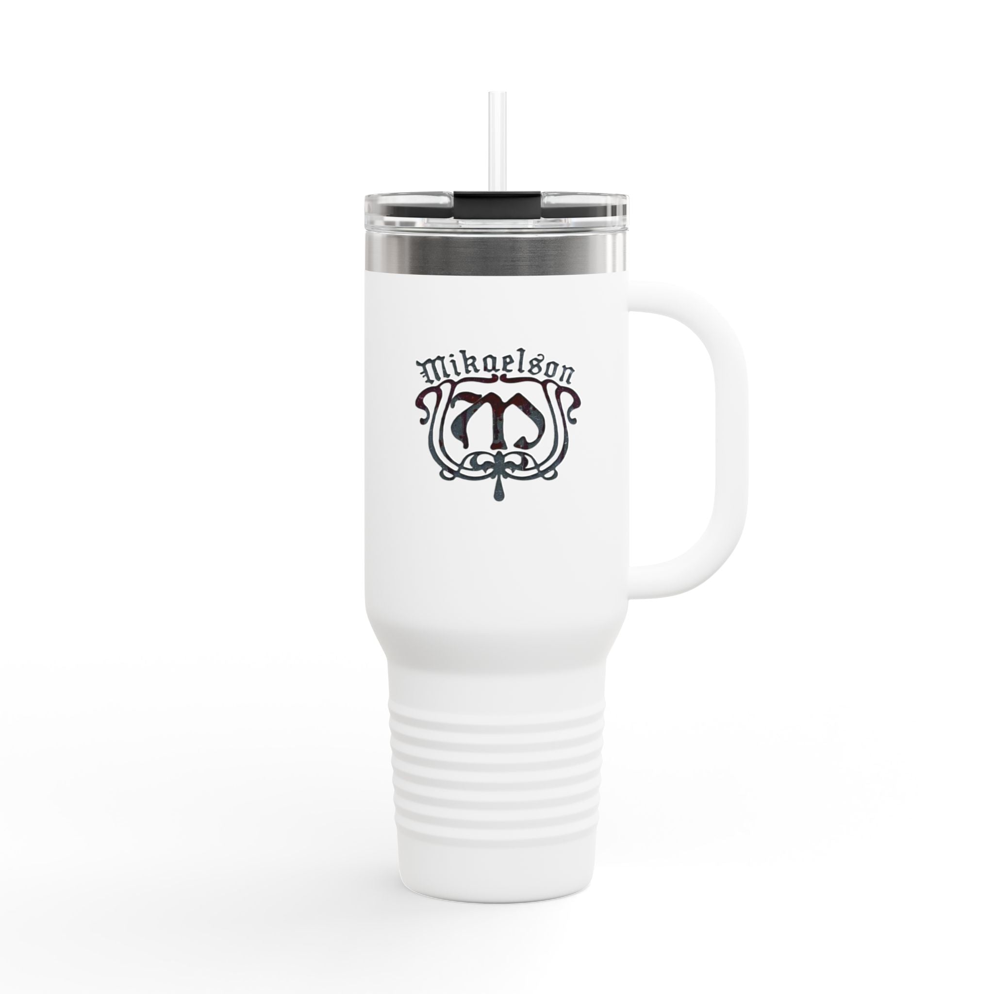 40oz Insulated Travel Mug — Custom Monogram 'Mikaelson' Stainless Tumbler