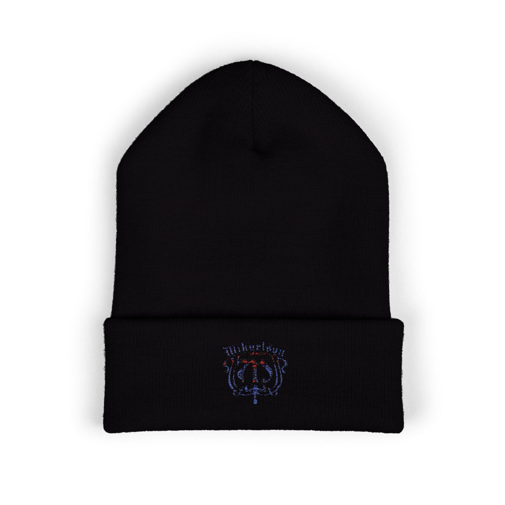 Embroidered Mikaelson Crest Cuffed Beanie — Classic Script Logo Winter Hat