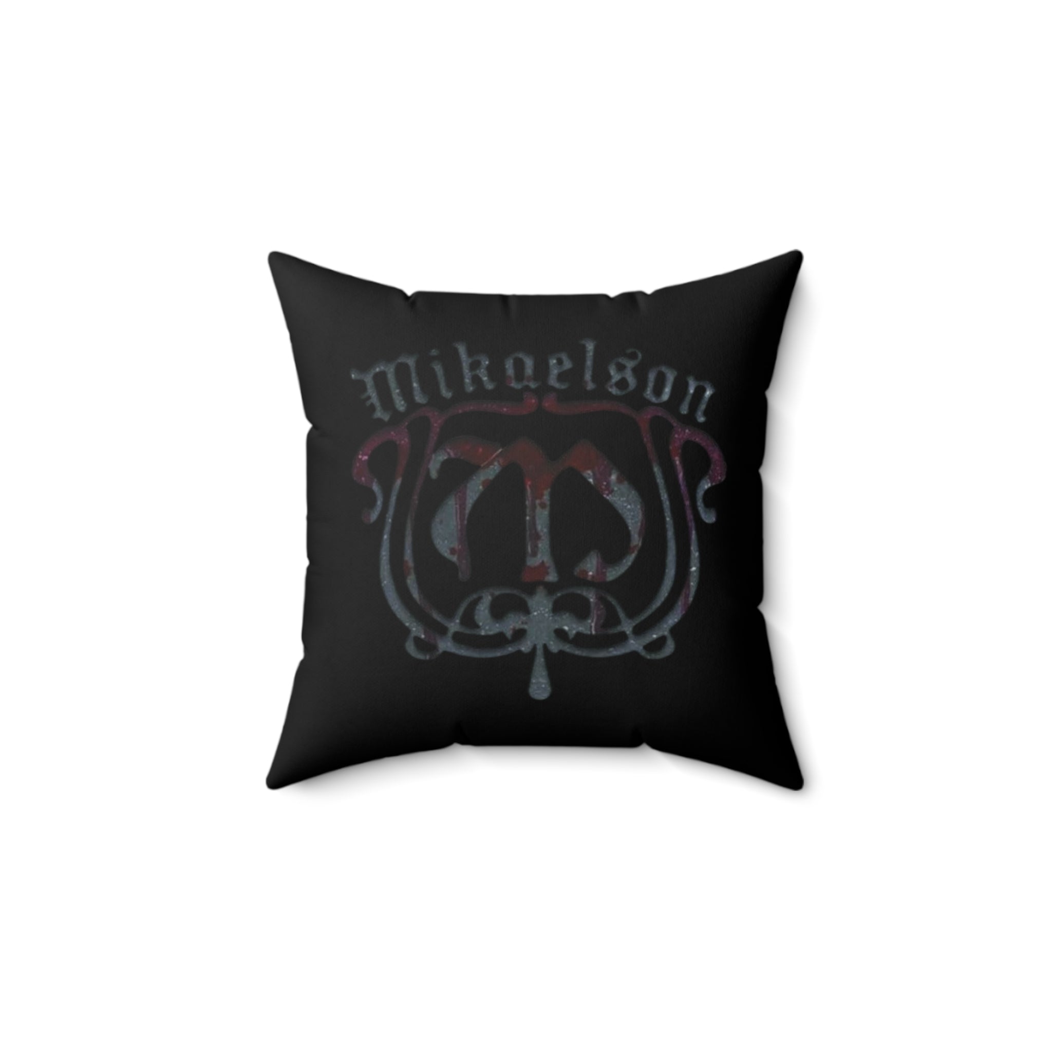 Mikaelson Gothic Crest Throw Pillow — Dark Vampire Family Decorative Accent
