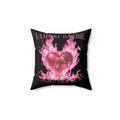 Vampire Barbie Pink Flame Heart Pillow