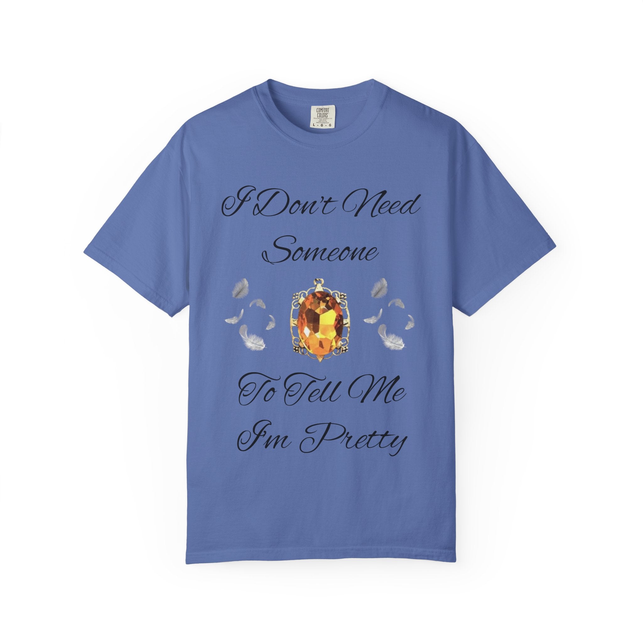 Bonnie Bennett Statement Tee — "I Don't Need Someone To Tell Me I'm Pretty" Gem Graphic Vampire Diaries