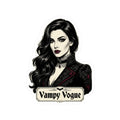 Vampy Vogue Kiss-Cut Sticker — Gothic Vampire Portrait Sticker for Laptops, Journals & Gifts