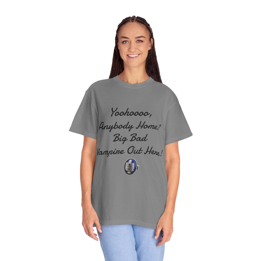 Damon Salvatore — TVD — Vampire Quote Tee — "Yoohooo, Anybody Home? Big Bad Vampire Out Here..." Shirt