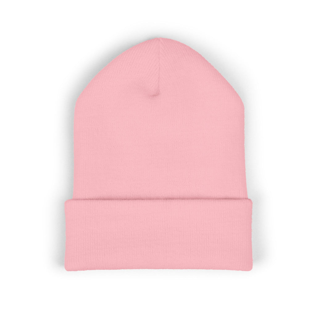 Embroidered Crow & Wildflower Beanie — Classic Cuffed Knit Hat