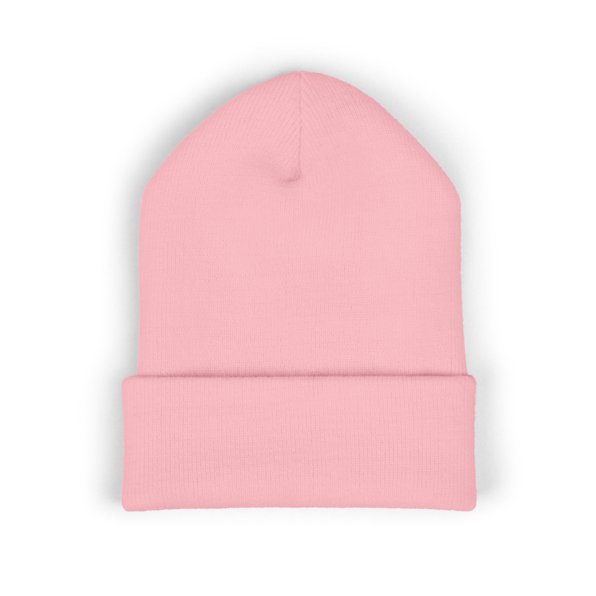 Embroidered Crow & Wildflower Beanie — Classic Cuffed Knit Hat