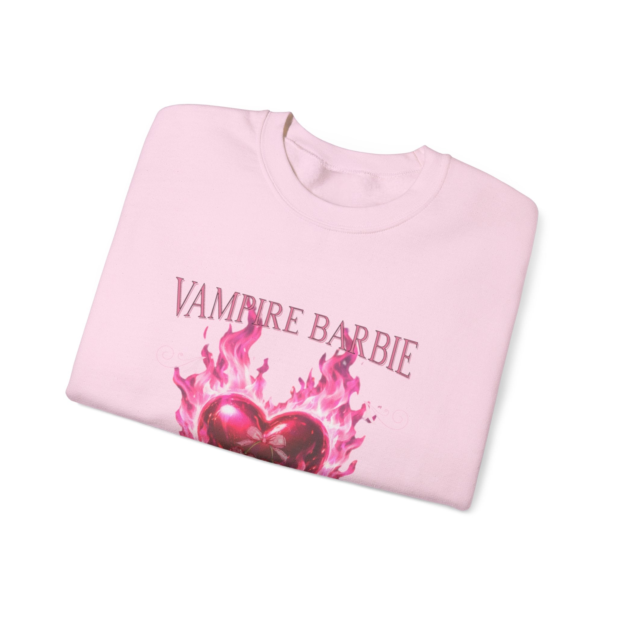 Caroline Forbes — TVD — Vampire Barbie 'I Said Burn It' Heart Sweatshirt