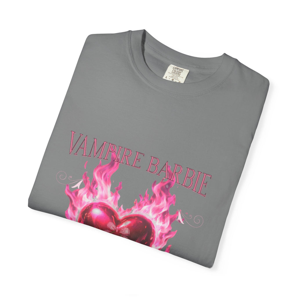 Vampire Barbie Pink Flaming Heart T-shirt | Gothic Cute Graphic Tee