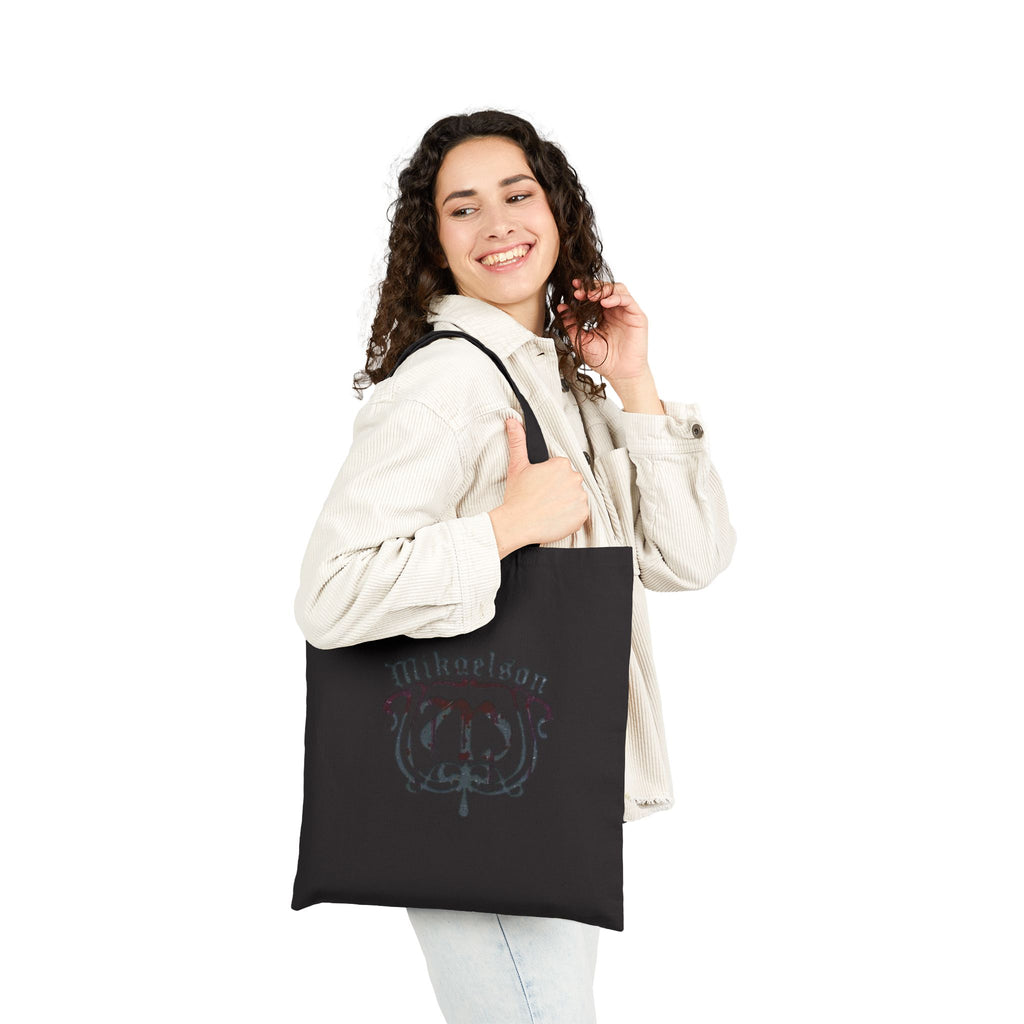 Personalized Monogram Tote Bag - 'Mikaelson' Vintage Crest Canvas Tote