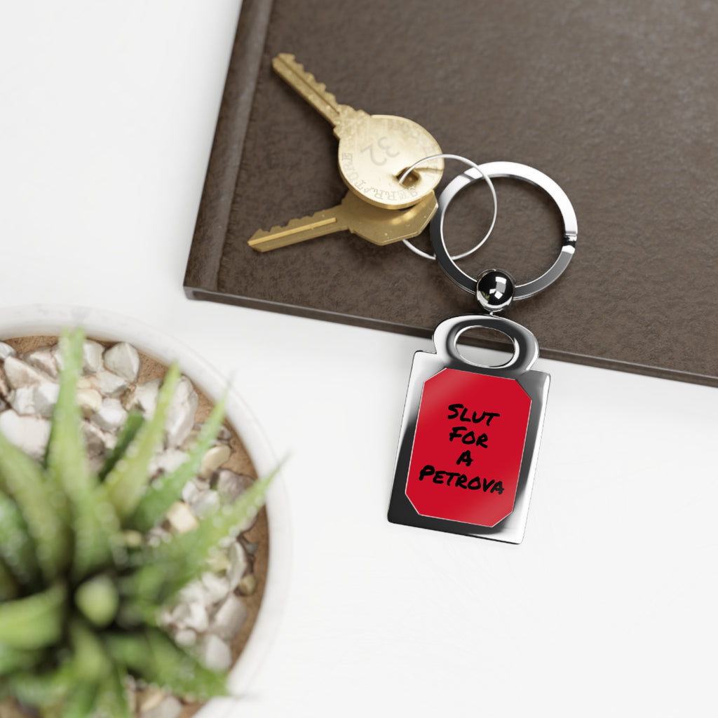 Petrova — TVD — Rectangle Keyring — Custom Red Photo Keychain ("Slut for a Petrova")