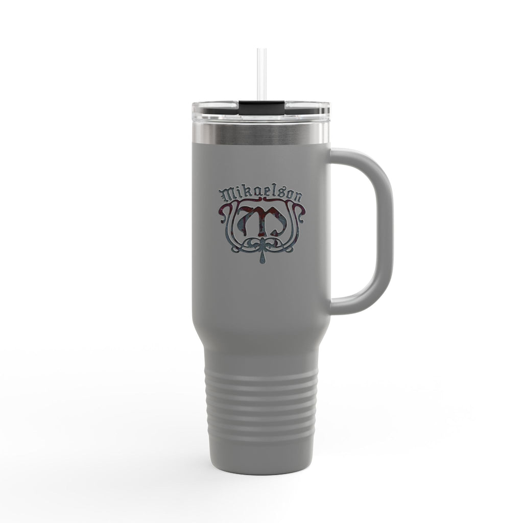 40oz Insulated Travel Mug — Custom Monogram 'Mikaelson' Stainless Tumbler