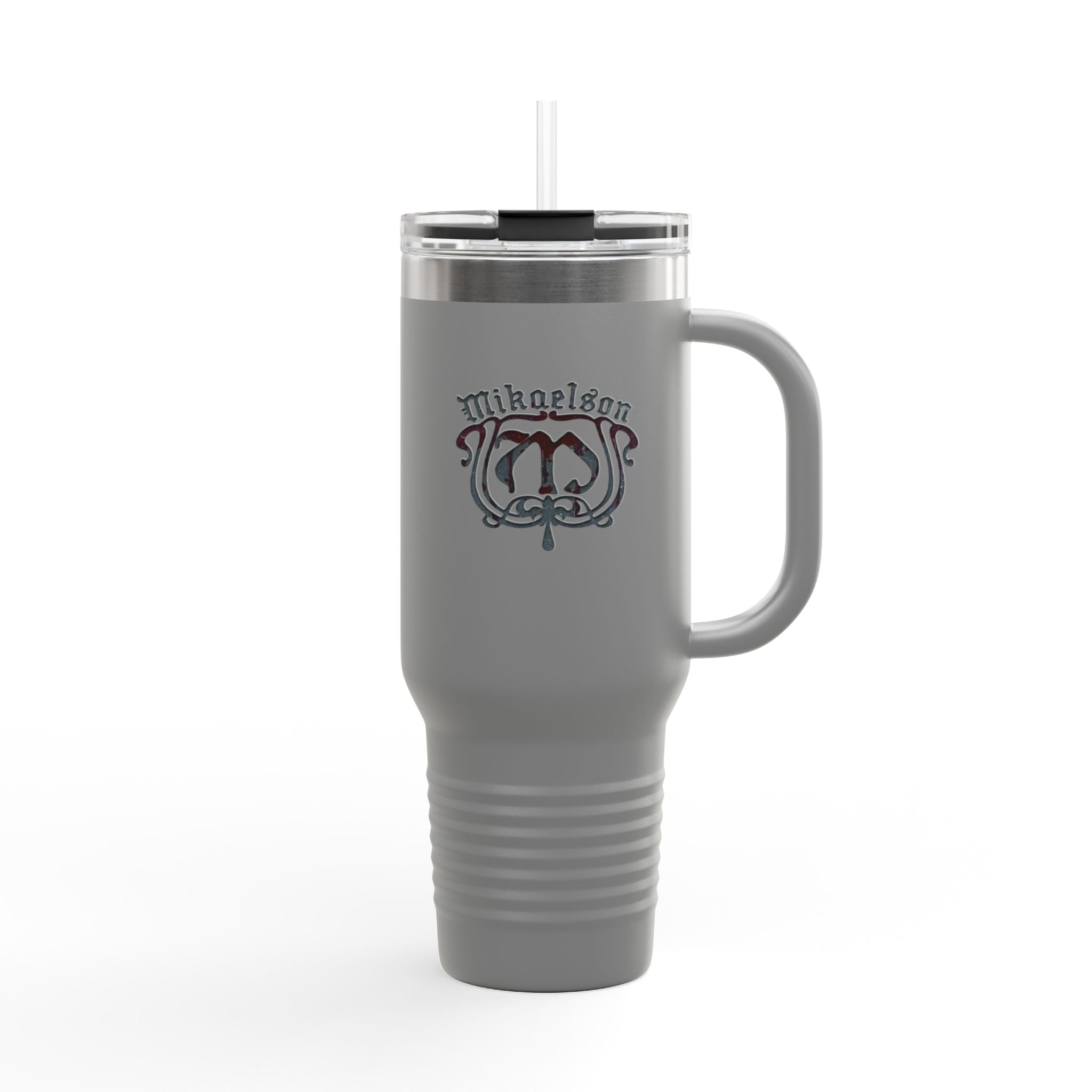 40oz Insulated Travel Mug — Custom Monogram 'Mikaelson' Stainless Tumbler