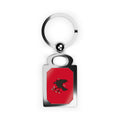 Rectangle Photo Keyring — Red Raven Crest Metal Keychain
