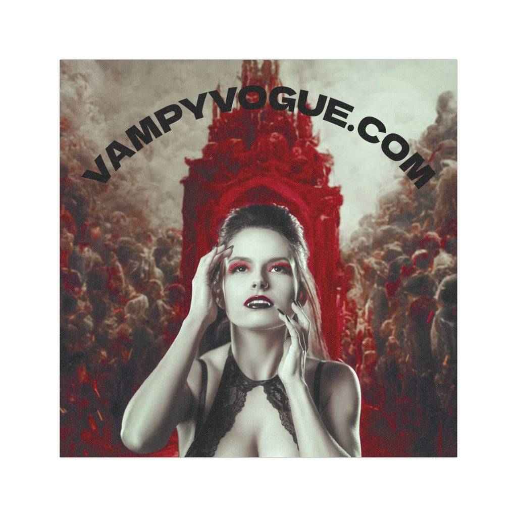 VAMPY VOGUE Gothic Vampire Woman Car Magnet - Dark Red Cathedral Design