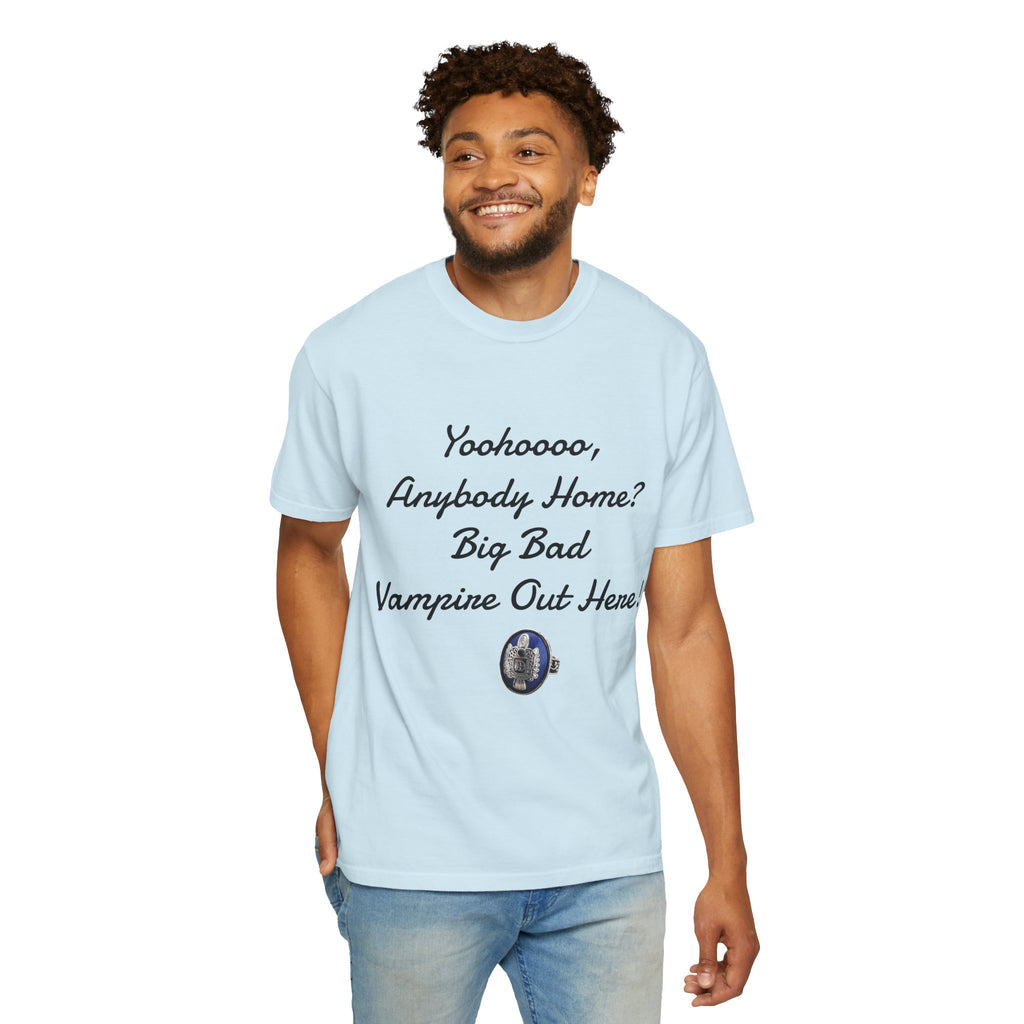 Damon Salvatore — TVD — Vampire Quote Tee — "Yoohooo, Anybody Home? Big Bad Vampire Out Here..." Shirt
