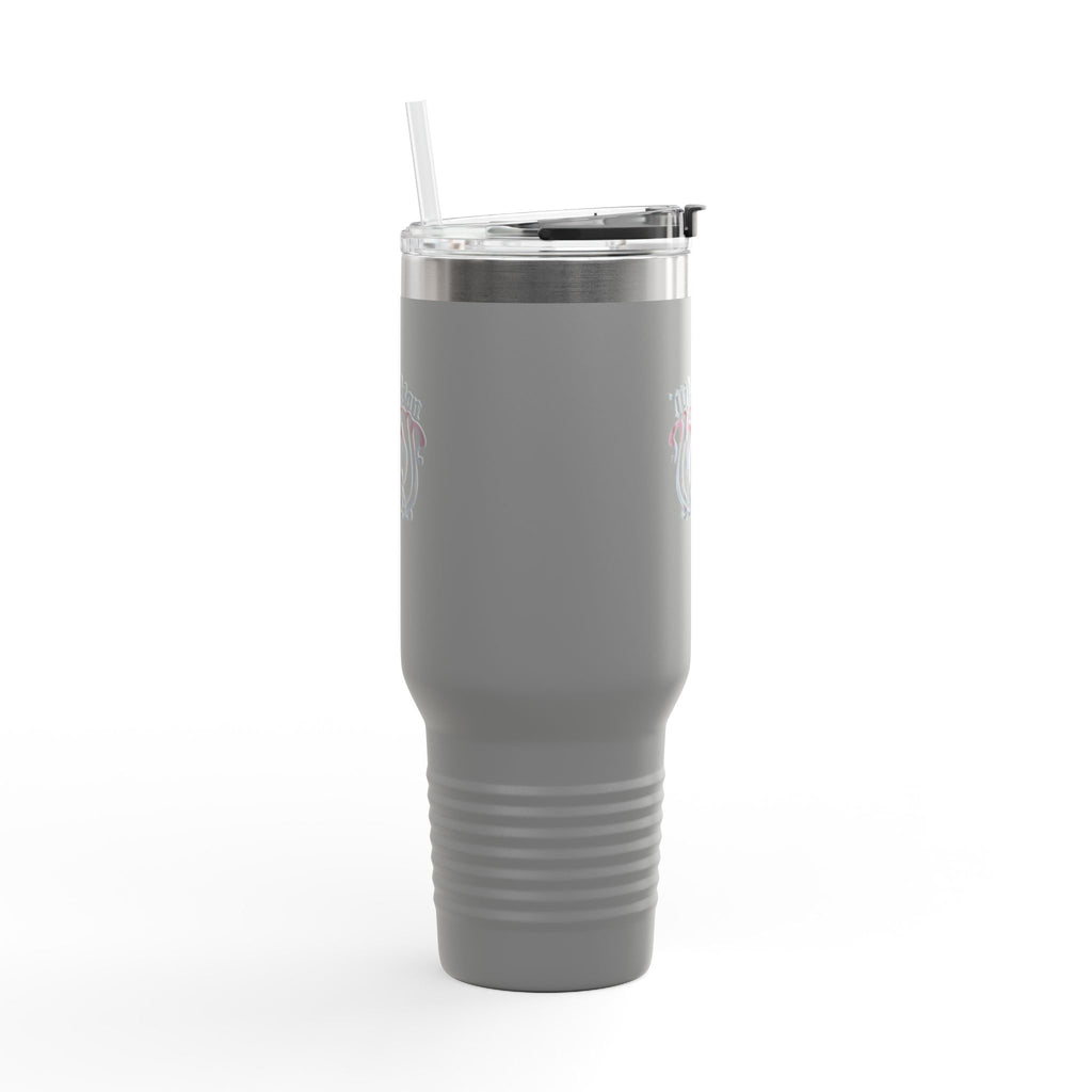 40oz Insulated Travel Mug — Custom Monogram 'Mikaelson' Stainless Tumbler