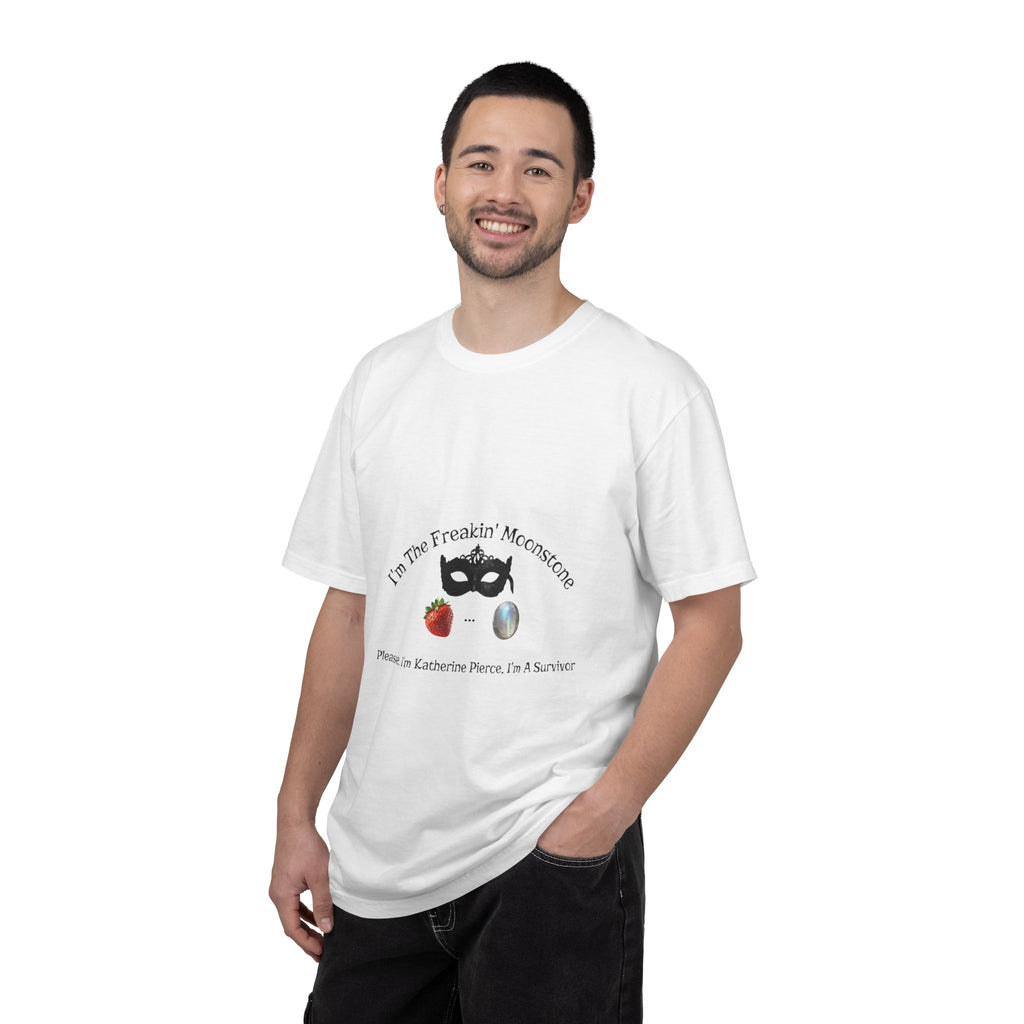 Freakin' Moonstone mask strawberry pearl graphic T-shirt