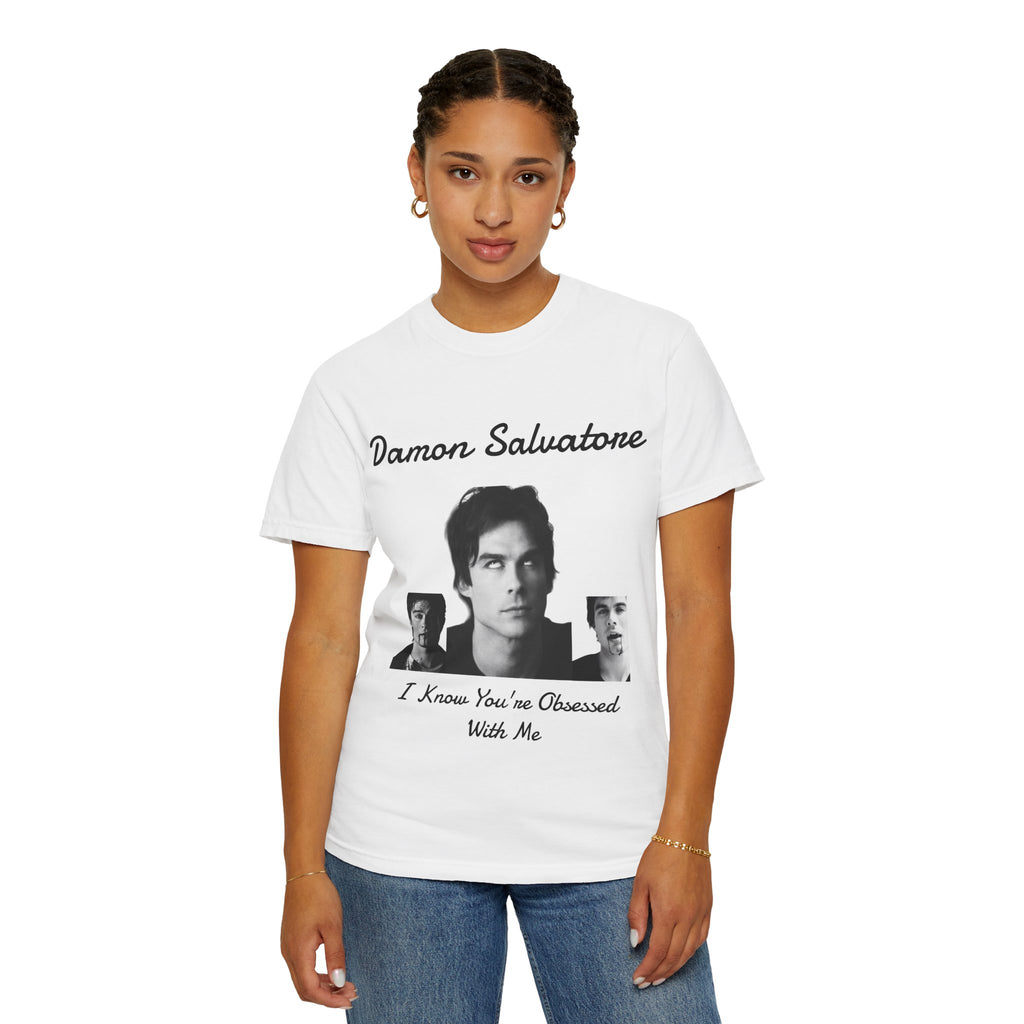 The Vampire Diaries Photo Tee — "Damon Salvatore: I Know You're Obsessed With Me"