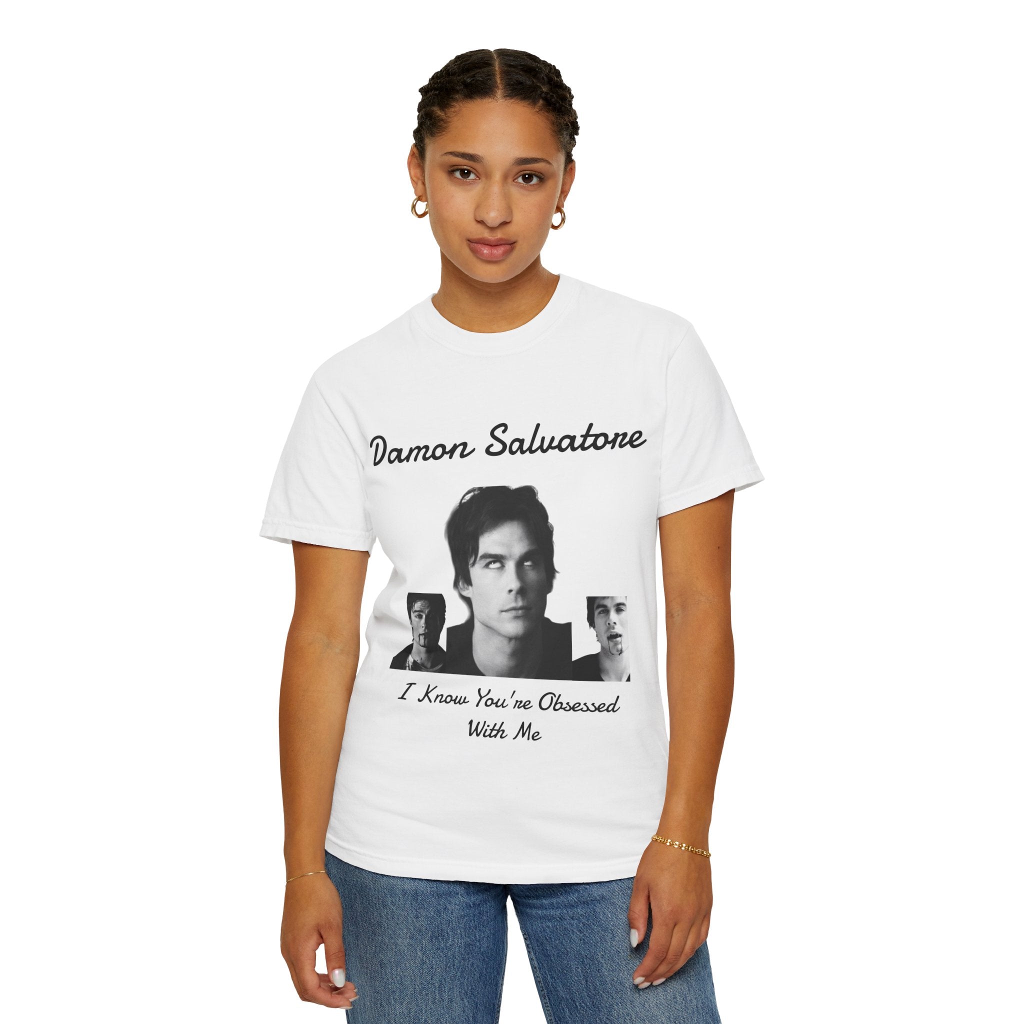 The Vampire Diaries Photo Tee — "Damon Salvatore: I Know You're Obsessed With Me"