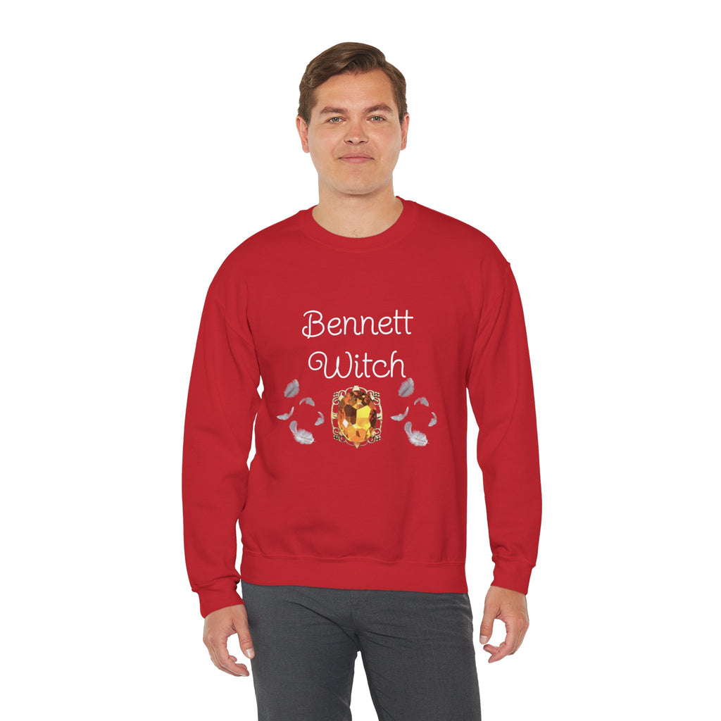 Bennett Witch — Bonnie Bennett — TVD — Gemstone Accent Crewneck Sweatshirt – Citrine Jewel Design