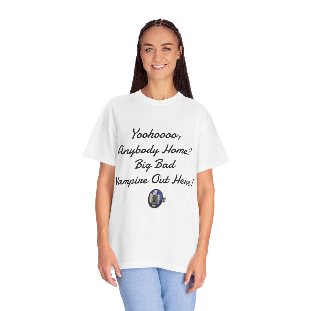 Damon Salvatore — TVD — Vampire Quote Tee — "Yoohooo, Anybody Home? Big Bad Vampire Out Here..." Shirt