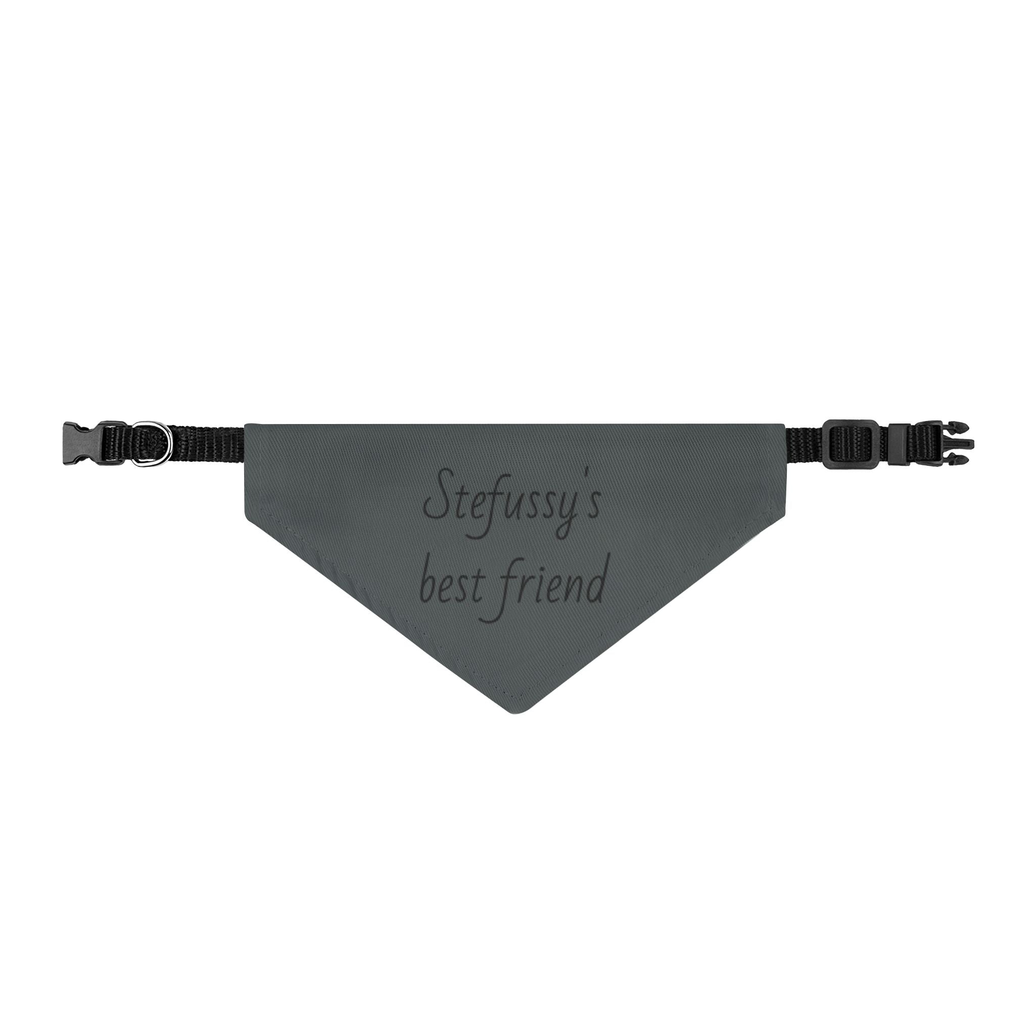 Clip-On Pet Bandana — Personalized 'Stefussy' Grey Dog Scarf — Stefan Salvatore — TVD