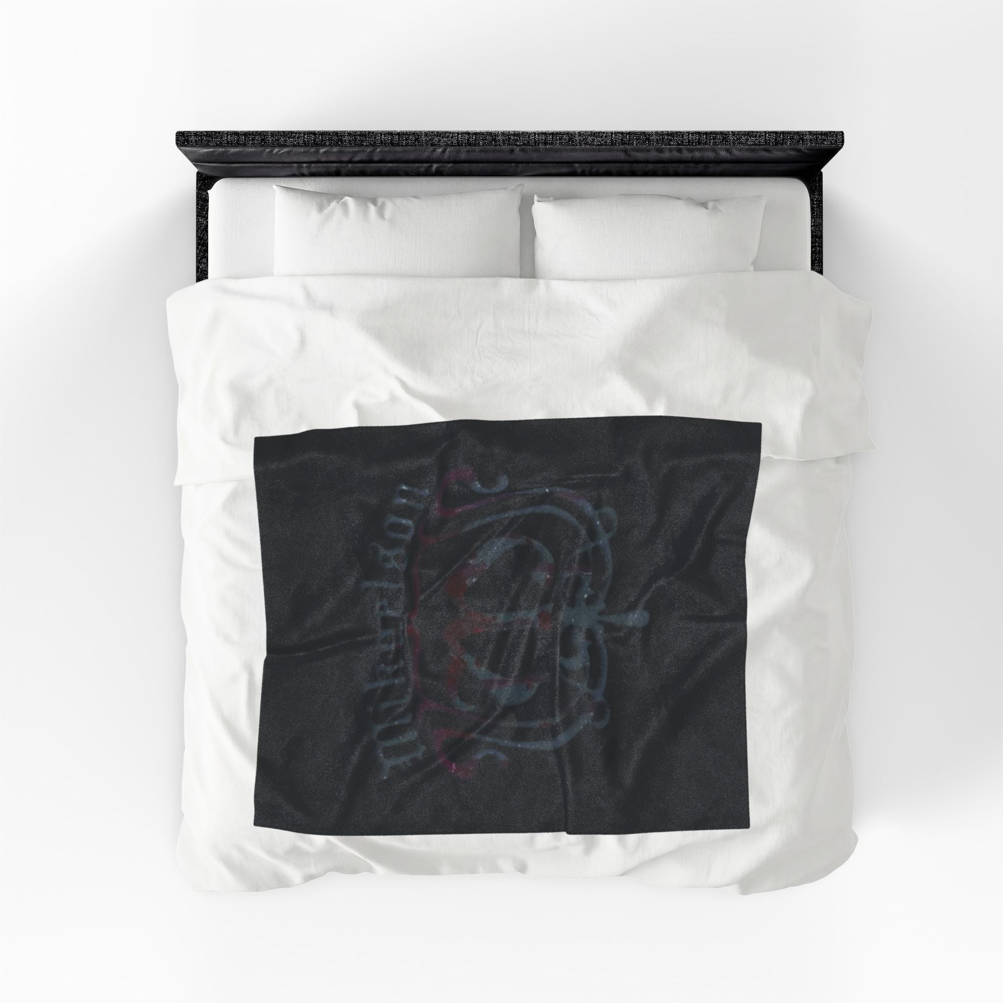 Mikaelson Crest Velveteen Plush Blanket — Gothic Vampire Family Throw