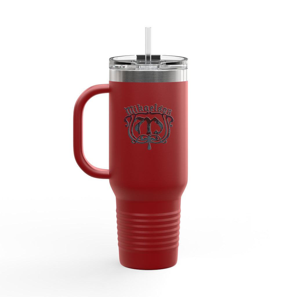 40oz Insulated Travel Mug — Custom Monogram 'Mikaelson' Stainless Tumbler