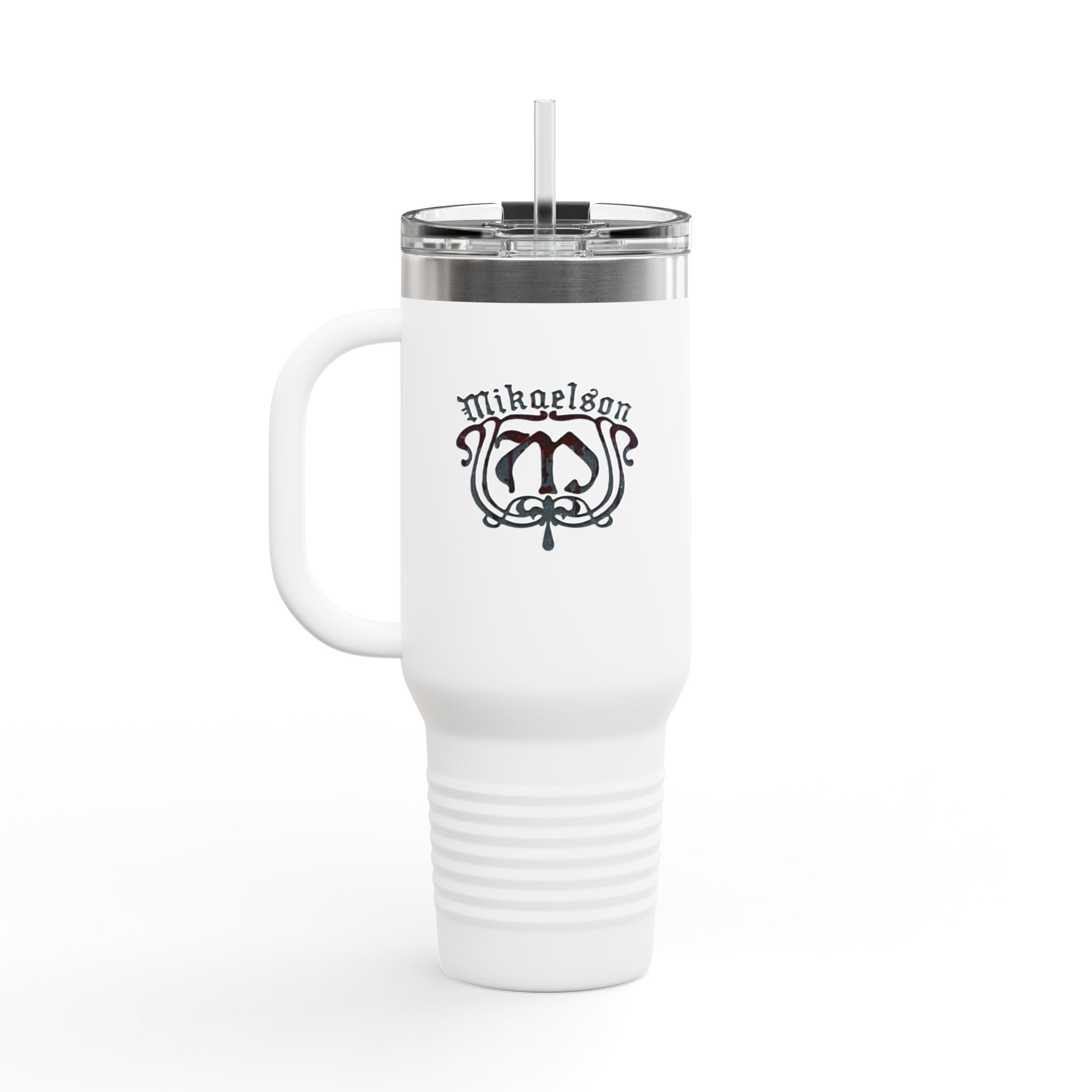 40oz Insulated Travel Mug — Custom Monogram 'Mikaelson' Stainless Tumbler