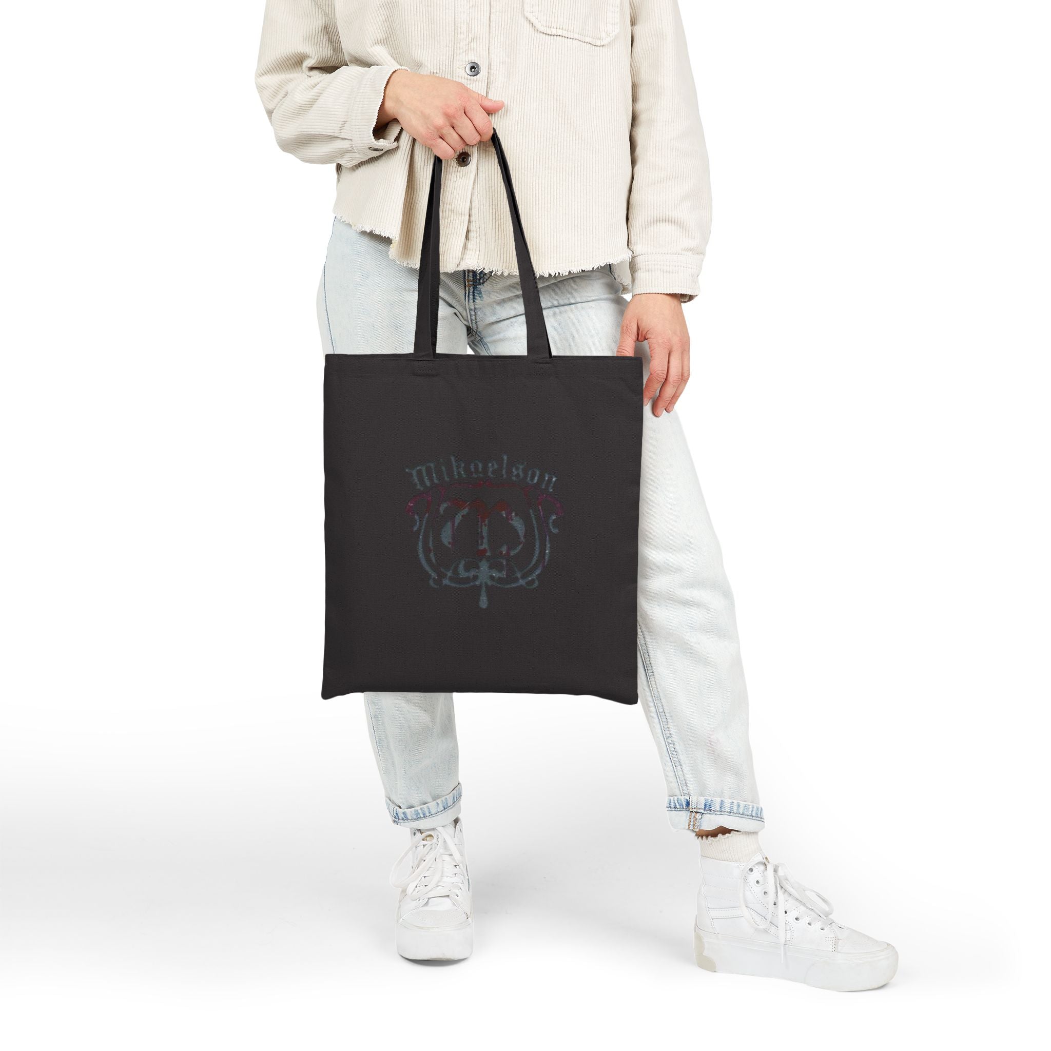 Personalized Monogram Tote Bag - 'Mikaelson' Vintage Crest Canvas Tote