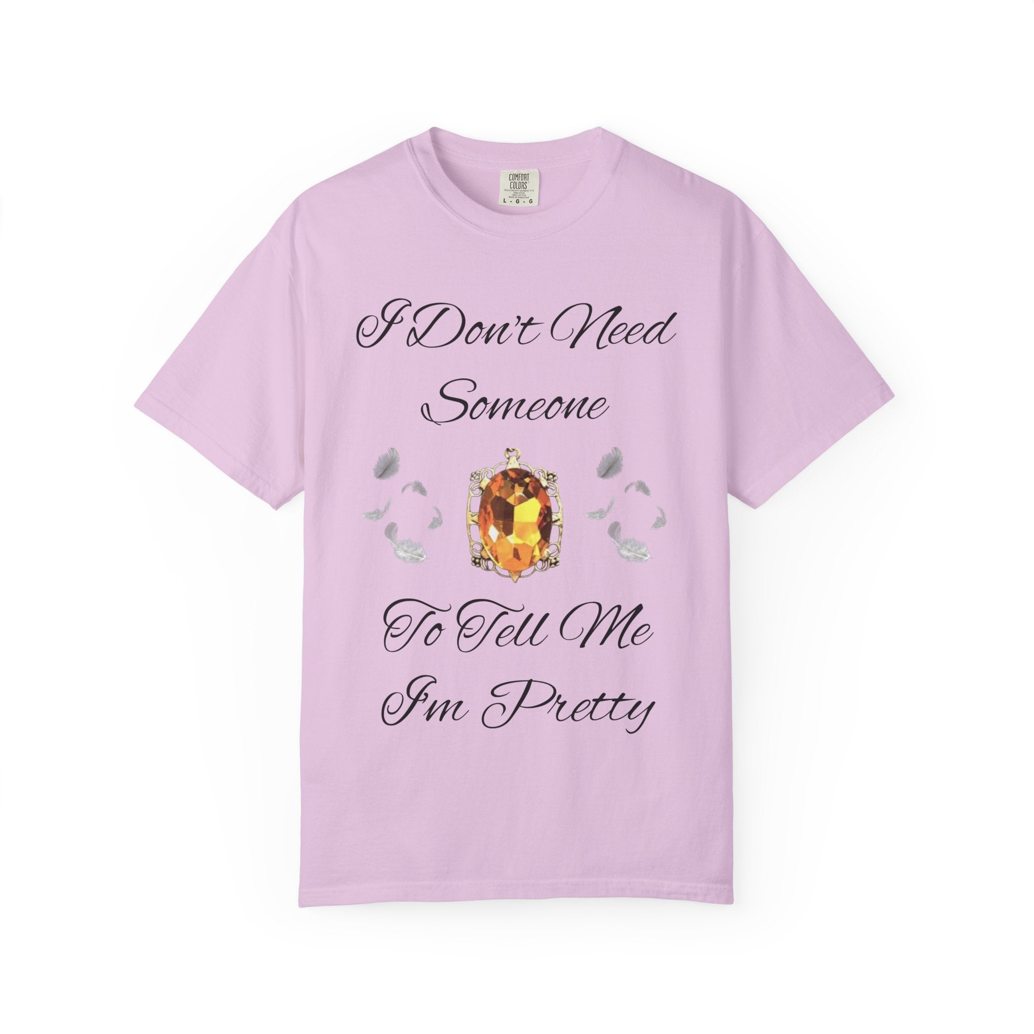 Bonnie Bennett Statement Tee — "I Don't Need Someone To Tell Me I'm Pretty" Gem Graphic Vampire Diaries