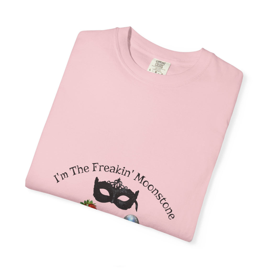Freakin' Moonstone mask strawberry pearl graphic T-shirt