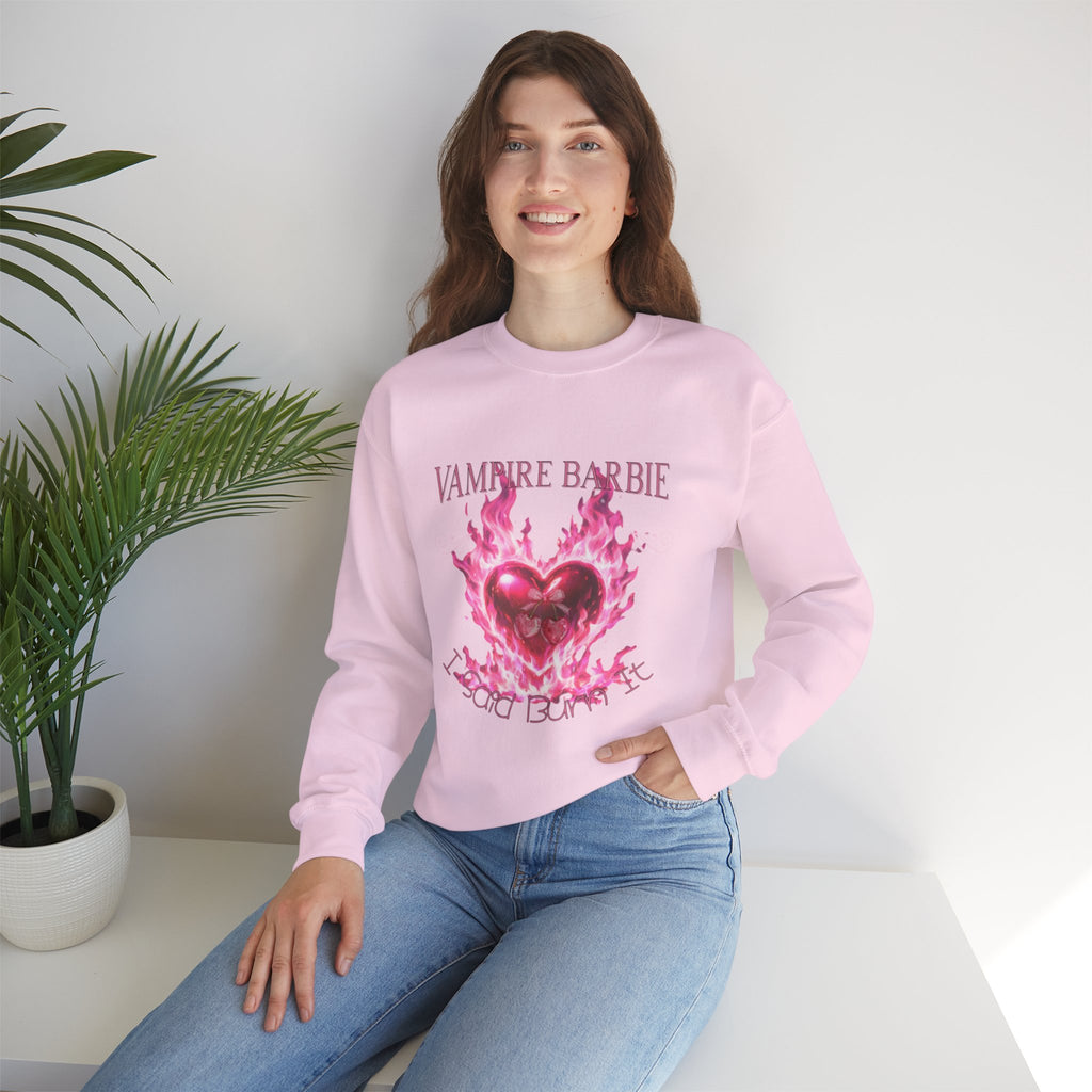Caroline Forbes — TVD — Vampire Barbie 'I Said Burn It' Heart Sweatshirt
